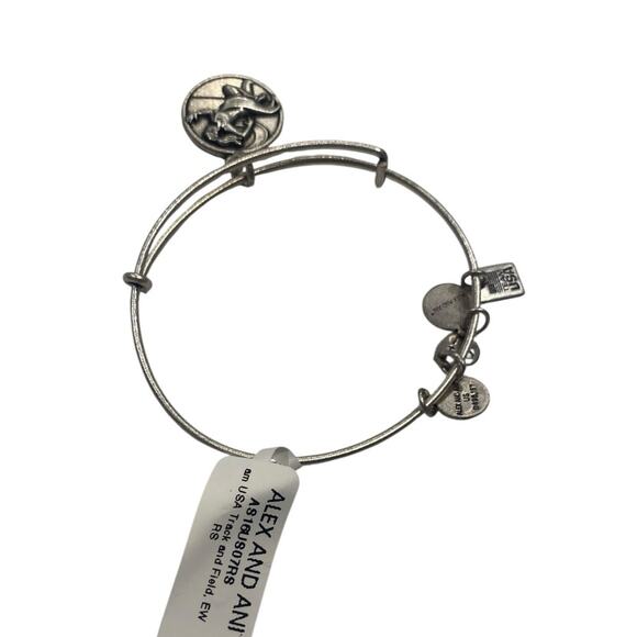 Alex and Ani Team USA Track & Field Charm Bangle Rafaelian Silver NWT - Picture 3 of 5